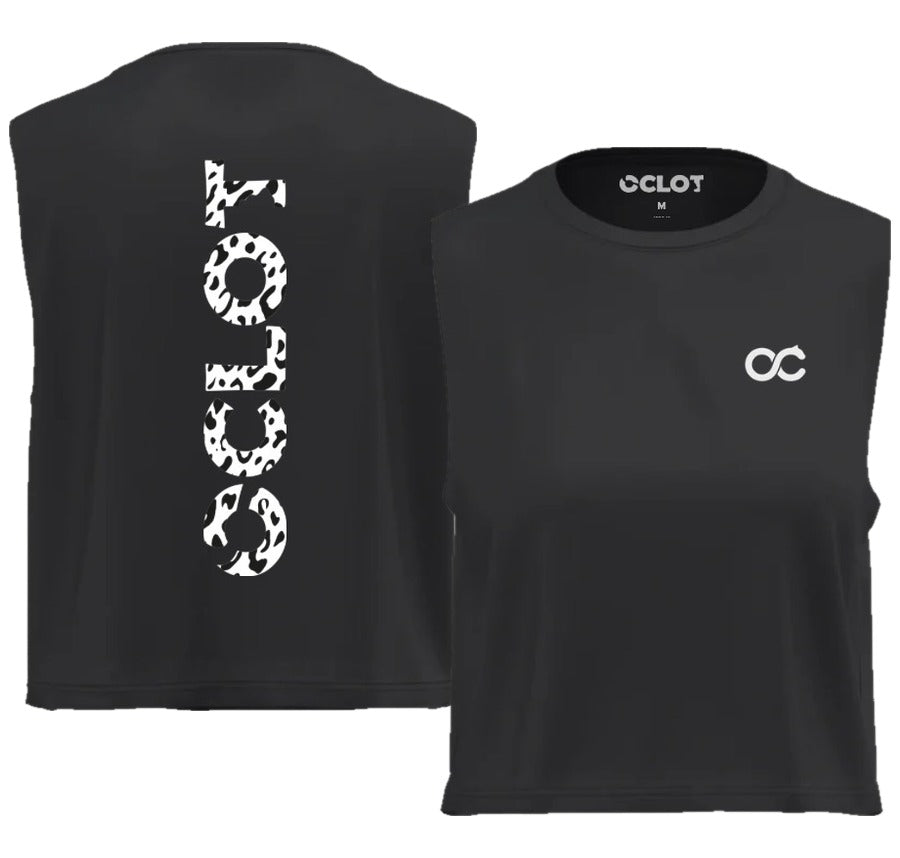 Camiseta tirantes crop negra