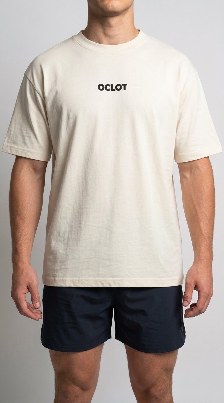 Camiseta oversize crema