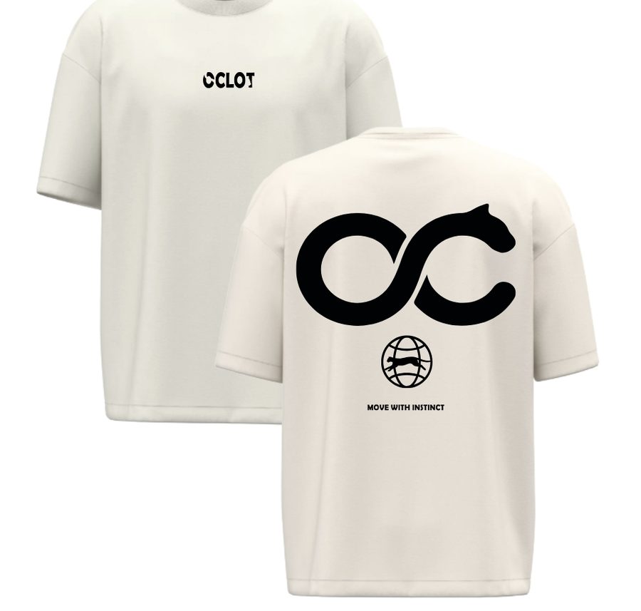 Camiseta oversize crema